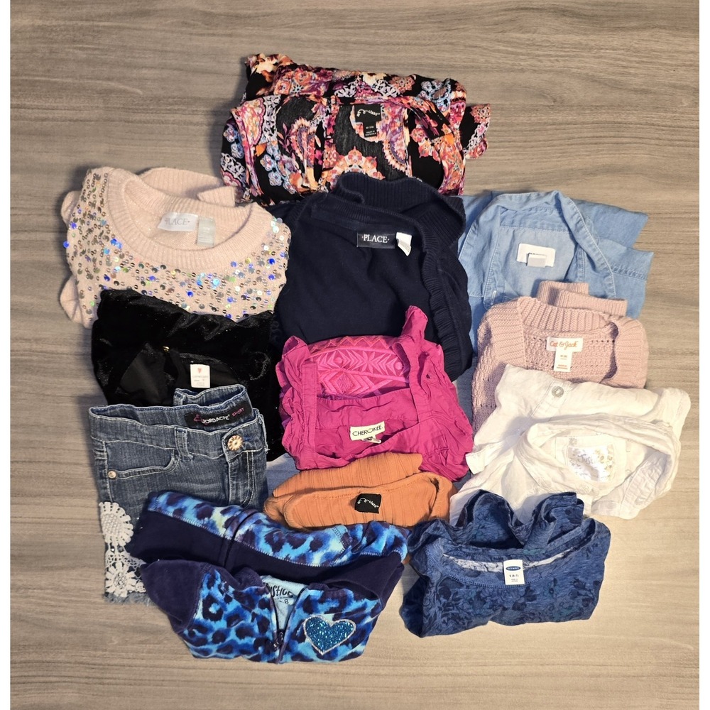 Lot of Girls Clothes Sz 7/8 Crewcuts Jordache Justice Art Class 12 pc